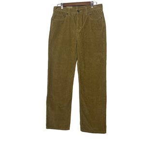 Levi's Low Pro Corduroy Straight Leg Pants Tan Brown Women's Casual‎ Wear 29x30